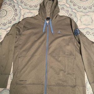 Mens Jordan UNC Zip Hoodie